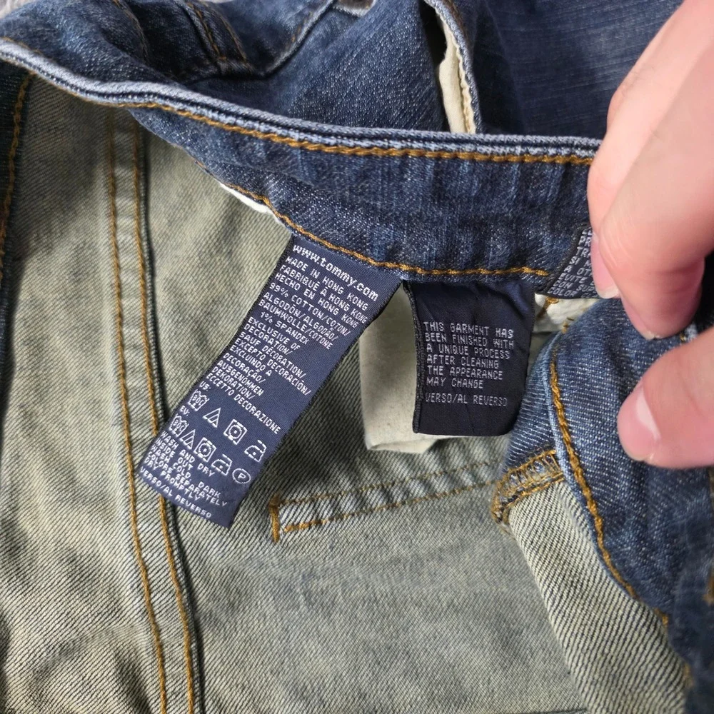 Tommy Hilfiger Womens 12R Straight Leg Jeans Blue Medium Wash Mid Rise Stretch